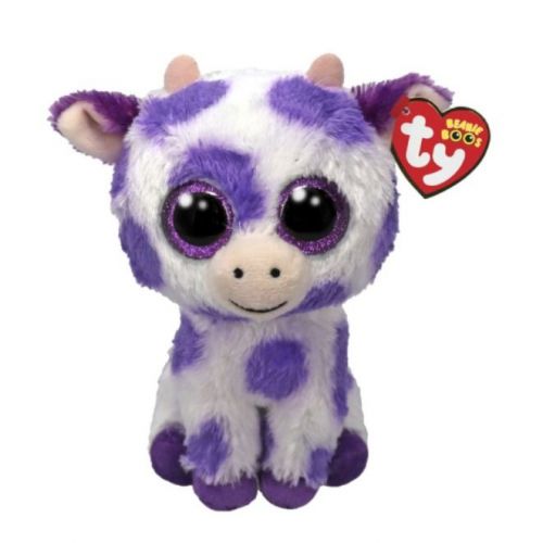 Уценка.  Детская игрушка мягкая "BEANIE BELLIES.  Корова ETHEL" 17 см (10 октября) - ПОВРЕЖДЕНА УПАКОВКА  мініатюра фото 1