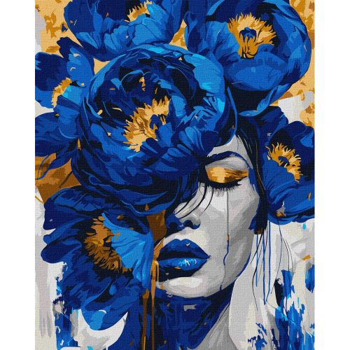 Картина по номерах з фарбами металік "Таємничий шарм" 40х50 см  мініатюра фото 1