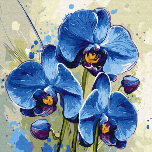 Картина по номерах "Ніжна орхідея" 40х40 см  мініатюра фото 1