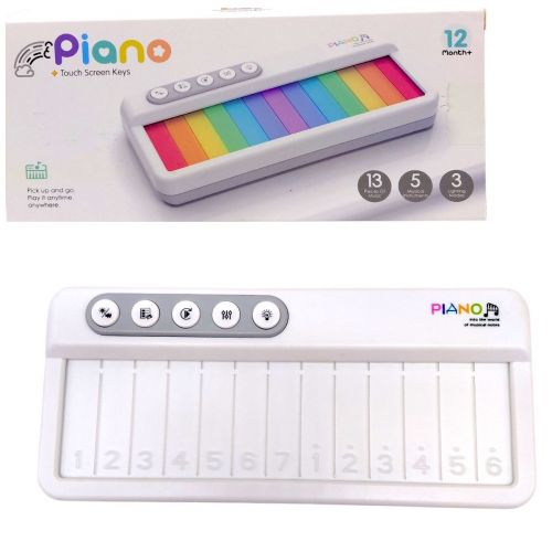 Піаніно (сенсорні клавіші, підсвічування, кілька режимів, музичні інструменти, 13 клавіш, мелодії, режим навчання, регуляція гучності)  мініатюра фото 1