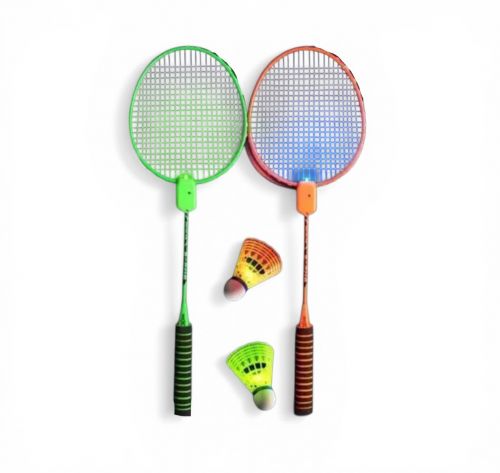 Набір для бадмінтону з підсвічуванням (2 ракетки та 3 світлові воланчики у захисному чохлі)  мініатюра фото 1