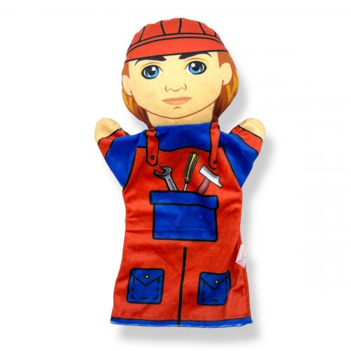 Мʼяка іграшка (Лялька на руку "Будівельник")  мініатюра фото 1