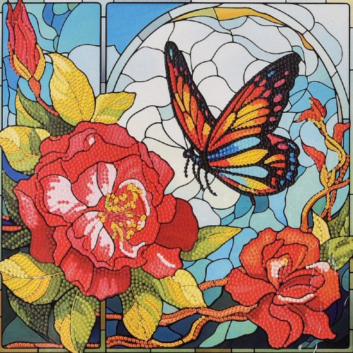 Алмазна мозаїка "Метелик літа" 30х30 см  мініатюра фото 1