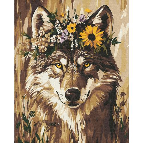 Картина по номерах "Гарна вовчиця" 40х50см  мініатюра фото 1