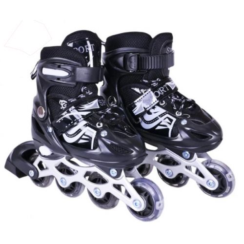 Роликові ковзан  розмір S (30-33) колеса PVC (ЧОРНІ)  мініатюра фото 1