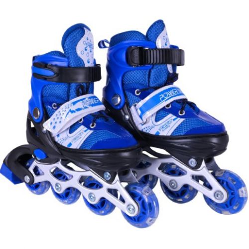 Роликові ковзани розмір S (30-33) колеса PVC (СИНІ)  мініатюра фото 1