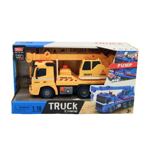 Автомобіль-кран інерційний зі світлом і звуком 1:16 в коробці  мініатюра фото 1
