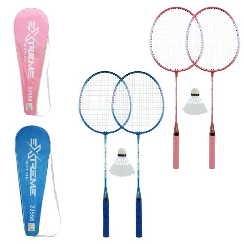 Бадмінтон 2 ракетки нейлон+ волан у чохлі 65 см (мікс видів)  мініатюра фото 1