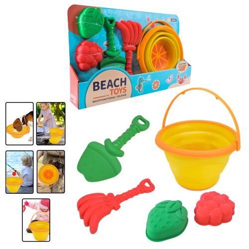 Набір для піску (відро, пасочки, лопатки, відкрита коробка)  мініатюра фото 1