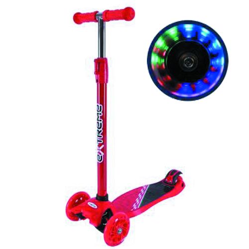 Самокат дитячий 4-х коліс.  MAXI, колеса PU світяться (ЧЕРВОНИЙ)  мініатюра фото 1