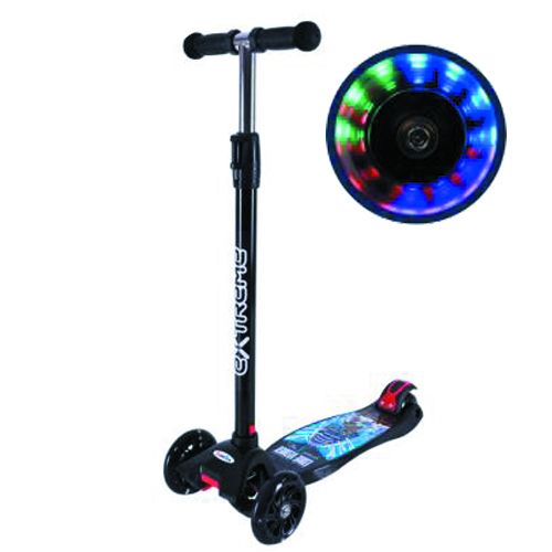 Самокат дитячий 4-х коліс.  MAXI, колеса PU світяться (ЧОРНИЙ)  мініатюра фото 1