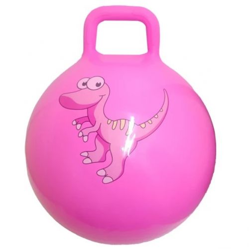 Мяч для фітнесу "Динозавр" 45см, 380 грам (рожевий)  мініатюра фото 1