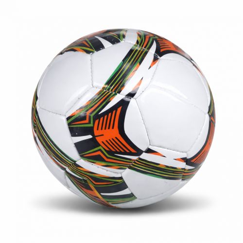 Мʼяч футбольний №3,  БІЛО-ПОМАРАНЧЕВИЙ  мініатюра фото 1
