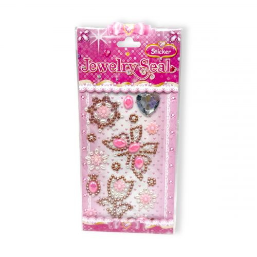 Наклейки-стразы (светло-розовый)  мініатюра фото 1