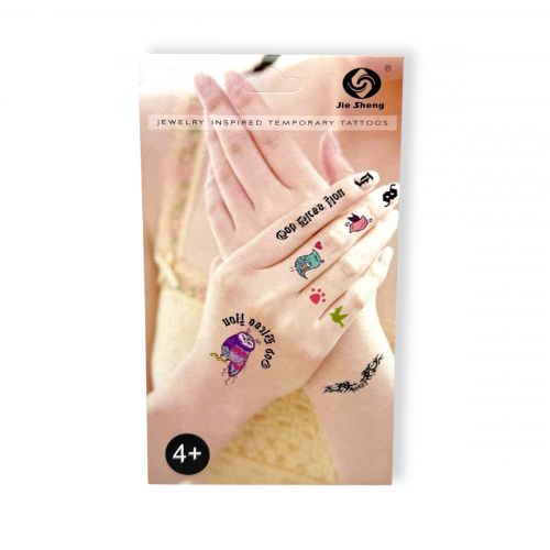 Набор временных тату 4 листа  мініатюра фото 1