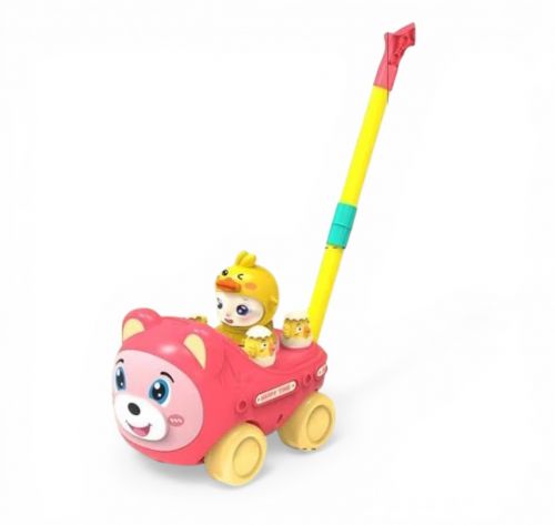 Каталка, 13 см х 21 см х 46 см, дзвіночок, обертається фігурка, в пакеті  мініатюра фото 1