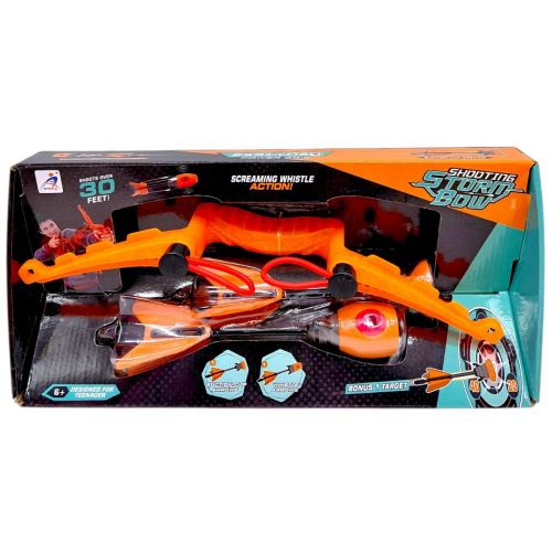 Лук зі стрілою на присосці, стріла свиститься (ПОМАРАНЧЕВИЙ)  мініатюра фото 1