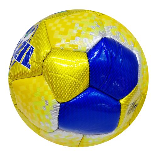 МʼЯЧ ФУТБОЛЬНИЙ №5, PVC, ВАГА 330-350 ГРАМІВ, ЖОВТИЙ  мініатюра фото 1