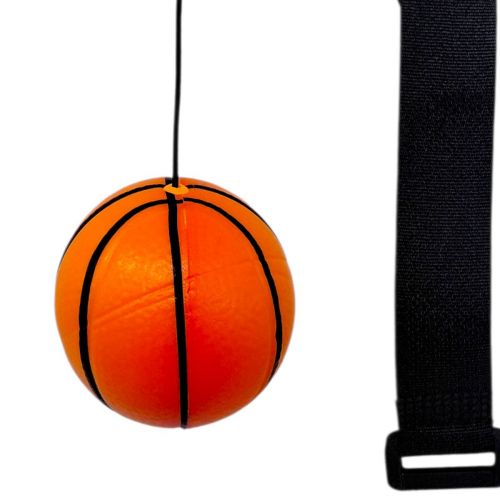 М'ячик-пострибунчик на резинці "Спортсмен" БАСКЕТБОЛ ПОМАРАНЧЕВИЙ  мініатюра фото 1