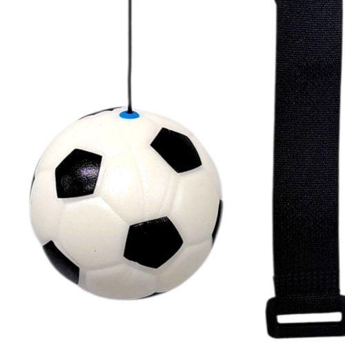 М'ячик-пострибунчик на резинці "Спортсмен" ФУТБОЛ БІЛИЙ  мініатюра фото 1