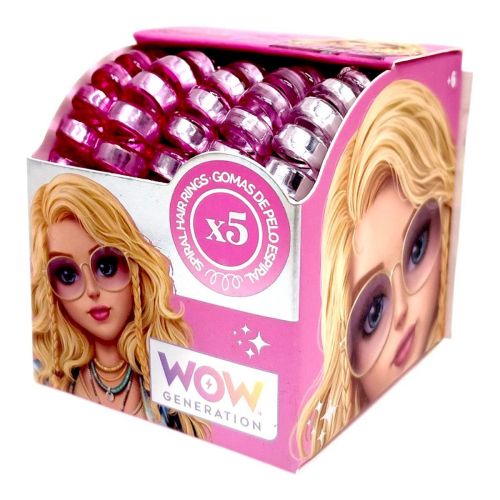 Резинка пружинка для волос "Градиент" (5 штук в наборе) Розовые  мініатюра фото 1