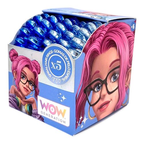 Резинка пружинка для волос "Градиент" (5 штук в наборе) Голубые  мініатюра фото 1