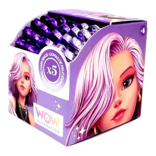 Резинка пружинка для волос "Градиент" (5 штук в наборе) Фиолетовые  мініатюра фото 1