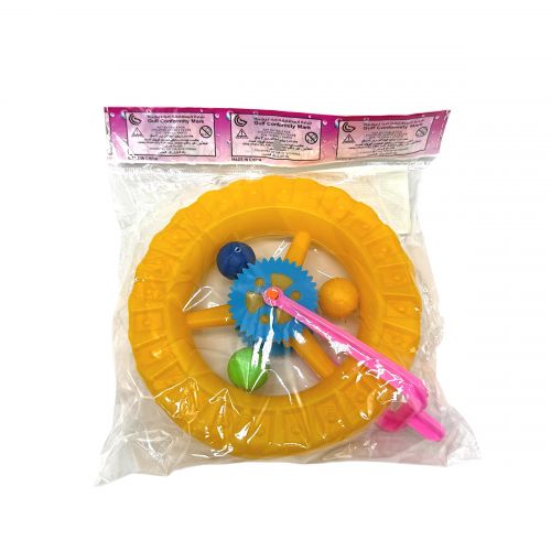 Каталка-колесо, в пакеті (ЖОВТА)  мініатюра фото 1