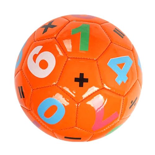 Мяч футбольный №2 "ЦИФРЫ" (ОРАНЖЕВЫЙ)  мініатюра фото 1