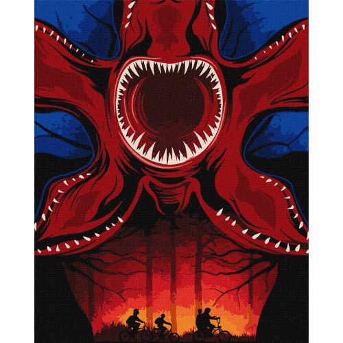 Набор для росписи по номерам "Охота на монстра" 40х50см  мініатюра фото 1