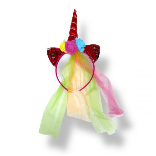 Обруч, що світиться Єдиноріжка (ЧЕРВОНИЙ)  мініатюра фото 1