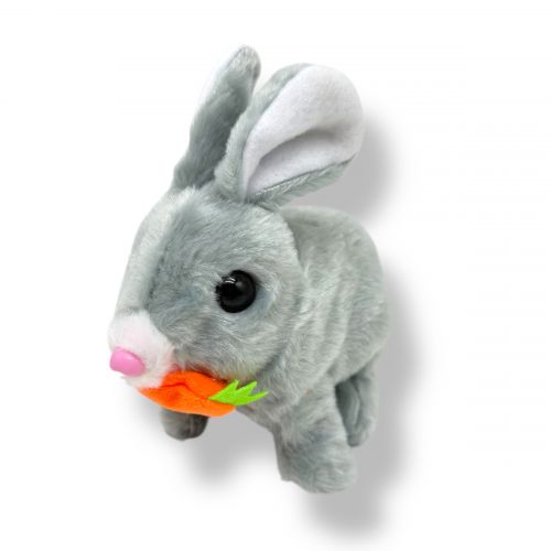 Заяц ходок с морковкой (Серый)  мініатюра фото 1