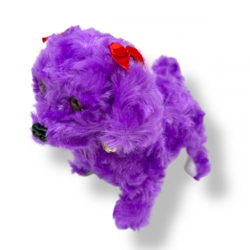 Собачка ходилка з бантом (ФІОЛЕТОВА)  мініатюра фото 1