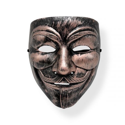 Маска Гая Фокса (анонімус), бронзова  мініатюра фото 1