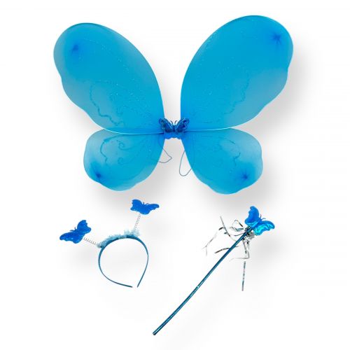 Крила метелика з обручем, паличка (БЛАКИТНИЙ)  мініатюра фото 1