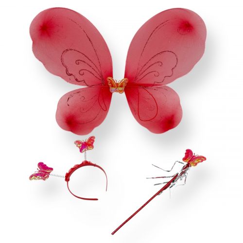 Крила метелика з обручем, паличка (ЧЕРВОНИЙ)  мініатюра фото 1