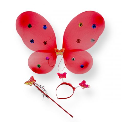 Крила метелика з обручем (ЧЕРВОНІ)  мініатюра фото 1
