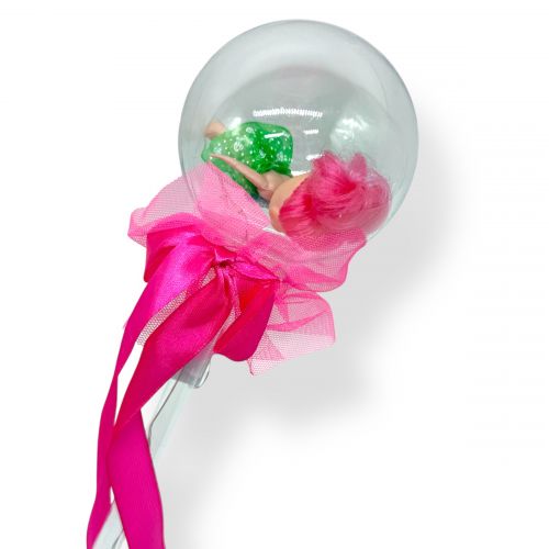 Паличка, що світиться з лялькою (малинова)  мініатюра фото 1