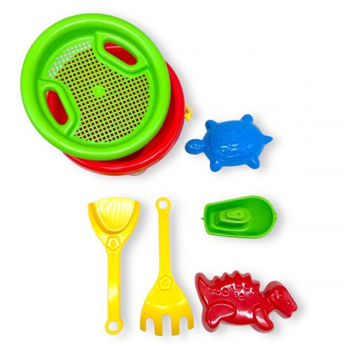 Набір для гри з піском "Квіточка", 7 елементів червоний  мініатюра фото 1