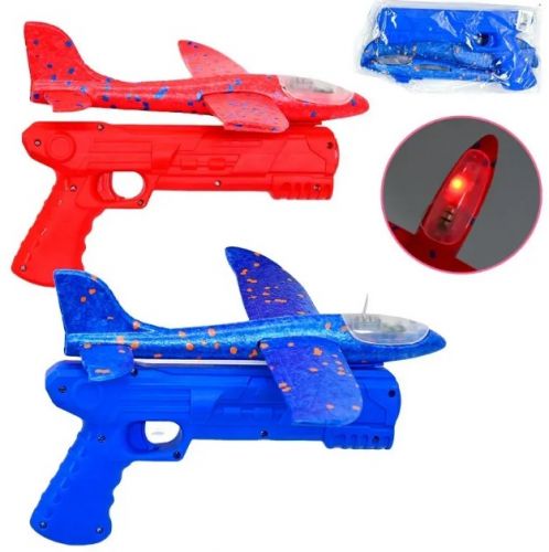 Пістолет із запускачем (літак, пістолет, пусковий механізм,  підсвічування літака) мікс  мініатюра фото 1
