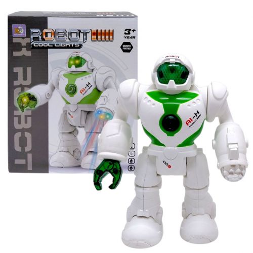 Робот на батарейках (світо, звук, ходить, в коробці)  мініатюра фото 1