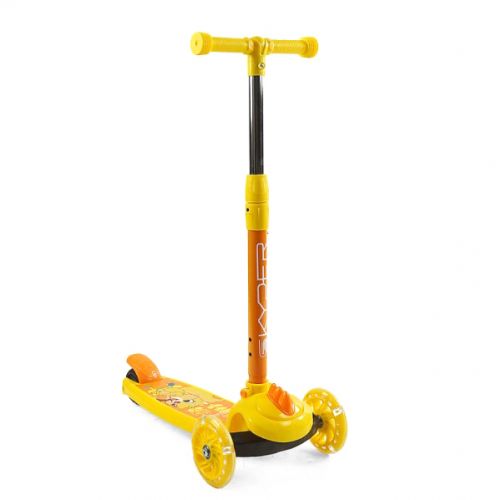 Самокат трехколесный "Skyper", колеса PVC со светом, руль съемный.  мініатюра фото 1