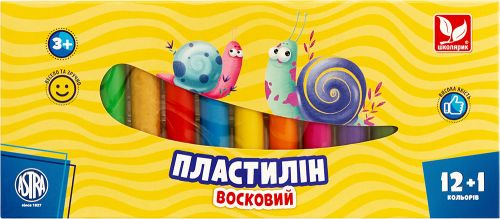 Пластилін круглий, (12+1 шт кольорів)  мініатюра фото 1