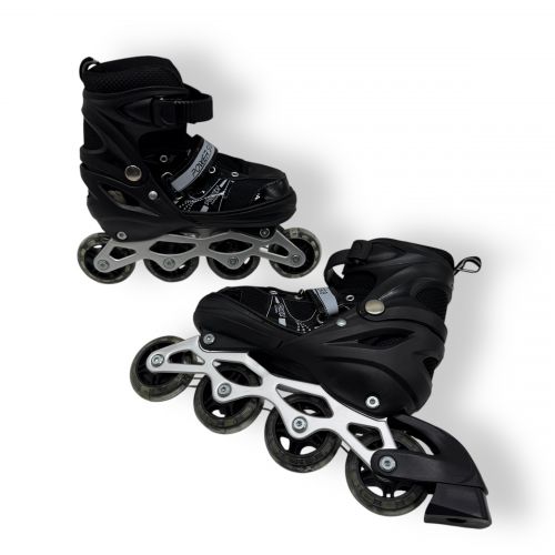 Ролики, колеса PVC розмір M (34-37) в сумці (ЧОРНІ)  мініатюра фото 1