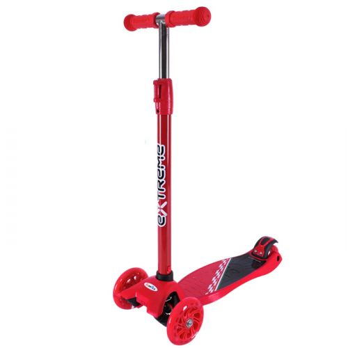 Самокат дитячий 4-х коліс.  MAXI, колеса PU світяться (ЧЕРВОНИЙ)  мініатюра фото 1