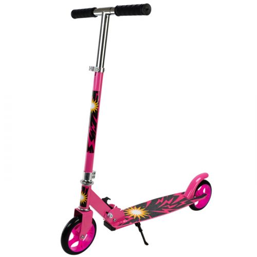 Самокат міський 2-х коліс.  сталевий, колеса 145 мм (РОЖЕВИЙ)  мініатюра фото 1