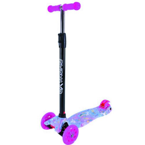 Самокат дитячий 4-х коліс.  MAXI, колеса PU світяться, пакет "Єдинороги" (РОЖЕВИЙ)  мініатюра фото 1