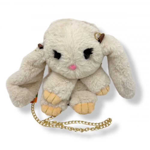 Мʼяка іграшка-рюкзак "Кролик" (МОЛОЧНИЙ) 25 см.  мініатюра фото 1