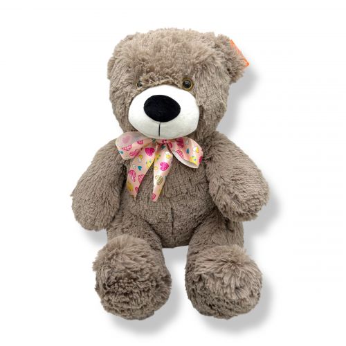 Мʼяка іграшка "Ведмедик Тедді" 60 см (СІРО-КОРИЧНЕВИЙ)  мініатюра фото 1