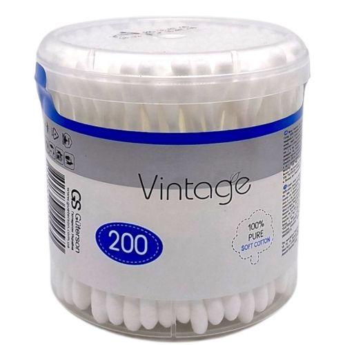 Уцінка.  Ватні палички "New Vintage", 200 шт Пошкоджена упаковка  мініатюра фото 1